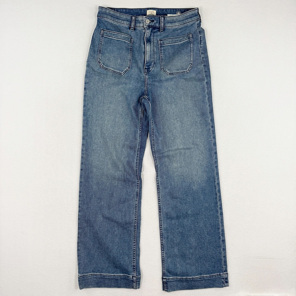 Faherty Terry Patch Pocket Jeans / Size 31 Womens / Light Wash Denim NEW